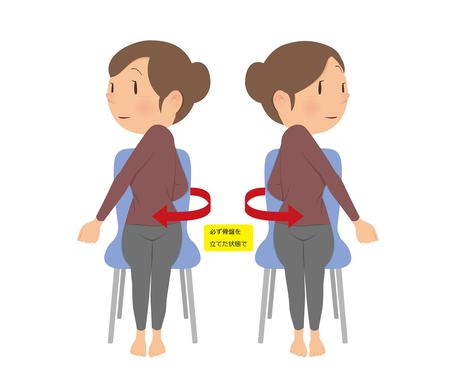 腰痛予防のストレッチ 正しく行っていますか 立位3つと座位3つをご紹介 Exgel Seating Lab エクスジェル シーティングラボ 株式会社 加地